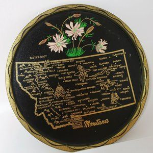 Vintage Vibrant Montana Souvenir Tray